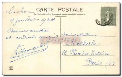 Pyrénées Centrales (1ère seria) — 79 — Luchon — Dolina i strumień Lys — Fototyp Léonard Fréral, Toulouse — Rewers