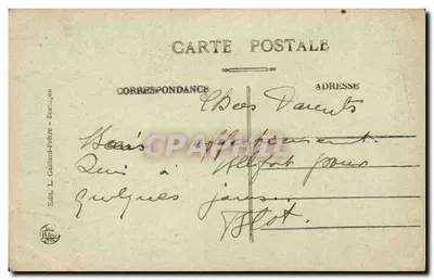 Belfort — O Castelo e o Leão — Editor L. Gaillard-Prêtre, n° 956 — Verso