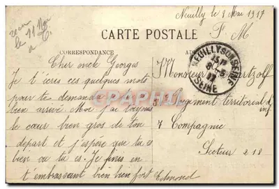Belfort — O Leão — obra de Bartholdi — n°9 — Verso