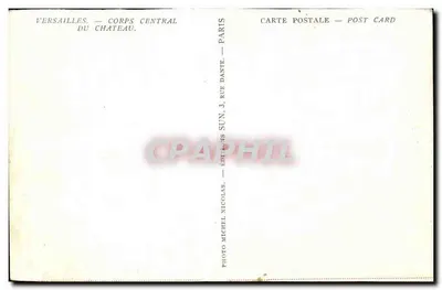 Versailles — Centraal lichaam van het Paleis — Edities Nicolas — Achterkant