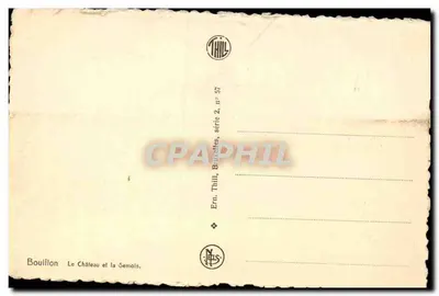 Bouillon — Zamek i Semois — Ern. Thill, Bruksela, seria 2, n° 57 — Rewers