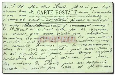 Paris Bilhete postal antigo A praça Clichy — Verso