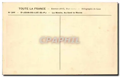 Saint-Jean-de-Luz (B.P.) — La Nivelle, in fondo la Rhune — Edizione Jové, Pau — Verso