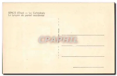 Senlis (Oise) — Katedra — Tympan portalu zachodniego — Rewers