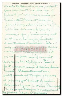 Wiesbaden - Nassauisches Landes-Theater — visão do edifício com colunatas e estátuas — editor Kunstverlag Oestreich, n° 56410 — Verso