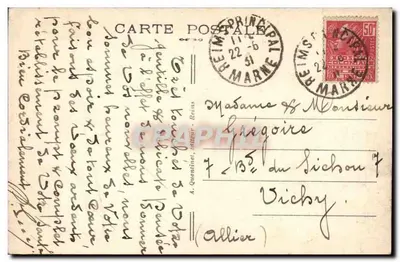 Reims — O Hotel de Ville — A. Goup — Verso