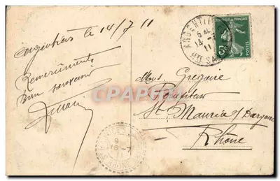 Argentière (alt. 1850 m) e il Monte Bianco — Chauraux Frères & C°, Ginevra, n° 7120 — Verso