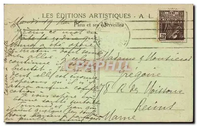 Paris — Notre-Dame, a Praça e a Sena — A. L. — Verso