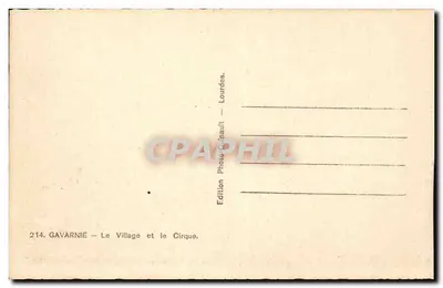 Gavarnie — Het Dorp en het Cirque — Foto Edities Quinault, Lourdes — Achterkant