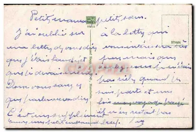 Bergfried ruinowanego zamku Trifels przy Annweiler, Palatynat — widok na zrujnowany zamek — wydawca nie widoczny — Rewers