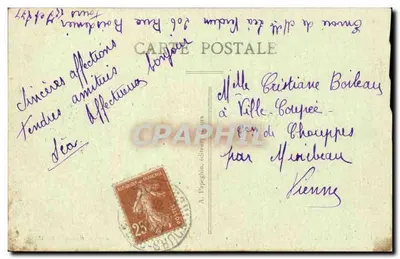 Tours (Loira) — Pałac Sądowy lub Terrasa Hotele Metropolitain — Wieże Karola Wielkiego i zegara — Bazylika św. Martyna — A. P. — Rewers