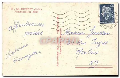 Le Tréport (S.-M.) — Panorama na Mers — R.J. Bono - Cap-d'Al (A.-M.) — Rewers