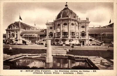 Royan (Côte d'Argent) — Os Novos Jardins do Casino — Criação Bonnin Frères — Arquiteto: Pays.