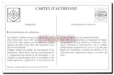 Montségur - Os Lagos da Estrada e o Castelo do XIV - (1207 m de alt.) — L'Ariège, editor L'aurore, impresso Émile Zola — Verso