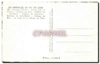 Las maravillas del Valle del Loira — Recuerdo del Valle del Loira — Edit. Valoire — Reverso