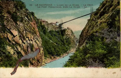 O Dauphiné — Linha da Mure — O Drac. O Ponte Ponsonnas, perto de La Mure — LL