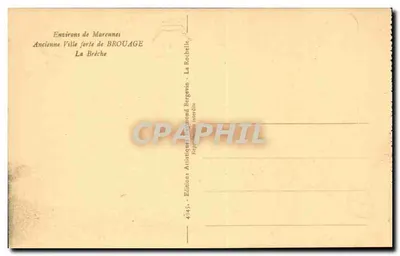 La Brèche — Velha Cidade Forte de Brouage — Edições Artísticas Bergevin — Verso