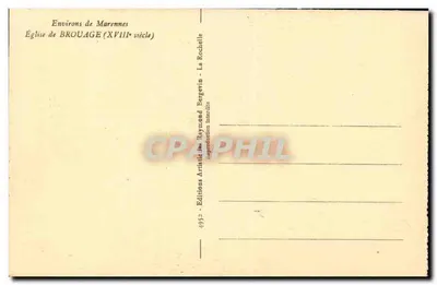 Igreja de Brouage — Nos arredores de Marennes — Século XVIII — Verso