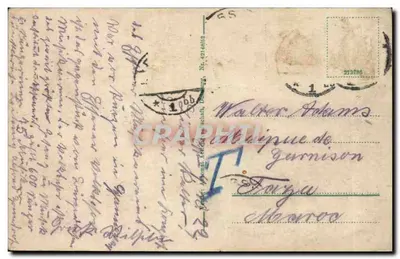 Essen, Parque da Cidade — vista do jardim público com quiosque e escadas — editor não identificado — Verso