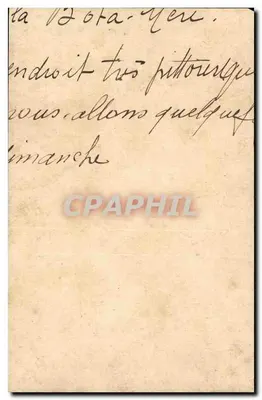 Widok statku w środku sosnowego lasu — nieznany wydawca — Rewers