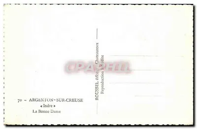 Argenton-sur-Creuse — Dobra Pani — wydawca ROUSSEL, Chateauroux — Rewers