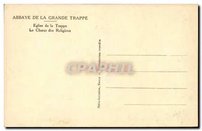 Abbaye de la Grande Trappe — Kościół Trappe, Chór Mnichów — Rewers