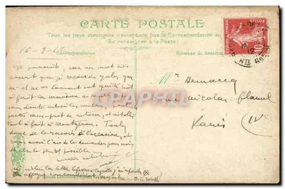 Mont-Blanc — panoramische weergave — uitgever niet zichtbaar — Achterkant
