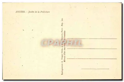Angers - Jardim da Prefeitura — vista por A. Adhy — Verso