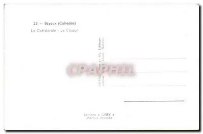 Bayeux (Calvados) — A Catedral — O Coro — Éditions GABY — Verso