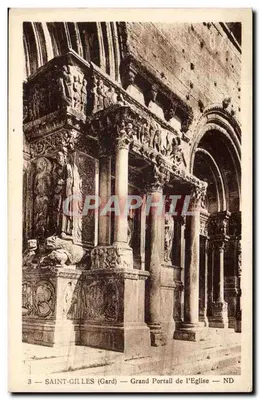Saint-Gilles (Gard) — Grande porta da Igreja — ND