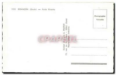 Besançon (Doubs) — Brama Rivotte — Wydawnictwo E. PROTET, Dole — Rewers