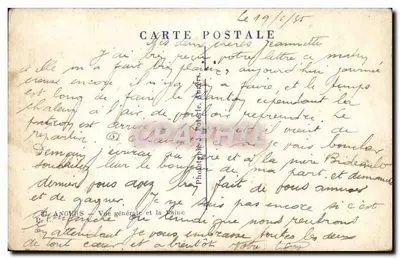 Angers — Vista geral e o rio Maine — Editor P. C. Angers — Verso