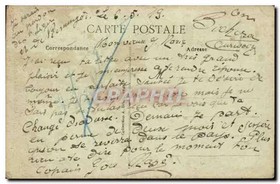 Angers - A Catedral — vista da fachada com suas duas torres góticas — editor A. Brunet, n° 41 — Verso