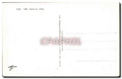 Eze - Saída do vilarejo — Edição La Cigogne, St-François-de-Paule, Nice — Verso