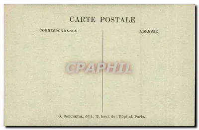 Dom Victora Hugo, Place Hugo — rysunek burzy — G. Bouchet, 72, bulwar L'Hôpital, Paryż — Rewers