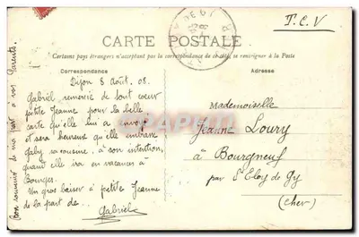 Dijon — Place Darcy — A Cascata — Édition Artistique de la Ménagère, Dijon — Verso