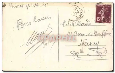 Nîmes — Les Arènes, widok z zewnątrz (Strona Zachodnia) — A.R. n°68 — Rewers