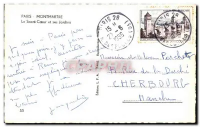 Il Sacro Cuore a Parigi — Montmartre — Edizioni L.F.A. n°55 — Verso