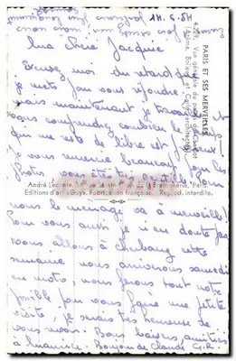 Ogólny widok parku Chaillot — Paryż — Éditions d'art Guy — Rewers