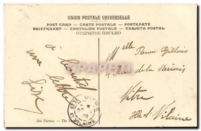 Tamiza w Erith — DAUBIGNY — Muzeum Louwra, Paryż — Rewers