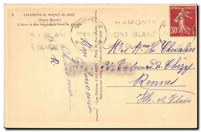 O Arve e seu magnífico fundo de geleiras — Chamonix-Mont-Blanc — Edições de Arte XVON — Verso