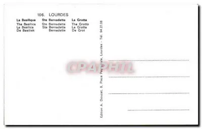 Lourdes — Bazylika, Jaskinia, Święta Bernadetta — Edlux — Rewers