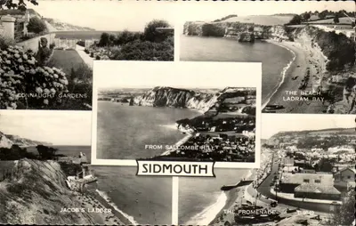 Sidmouth — widok panoramiczny — Valentine's Real Photo, n° L.9849