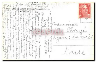 Lago de Gaube — Hautes-Pyrénées — Éditions Françaises — Verso