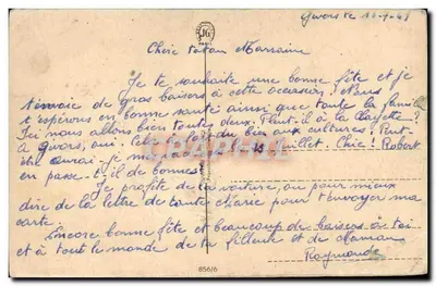 Kwitki myosotis — otwarta koperta — Wesołych Świąt — wydawca JG Paris, nr 856/6 — Rewers
