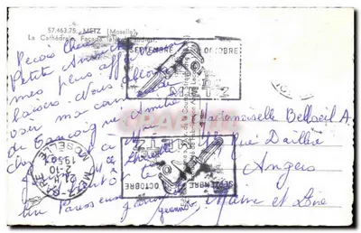 Katedra w Metz — Front południowo-wschodni — Wydawnictwo La Cigogne — Rewers