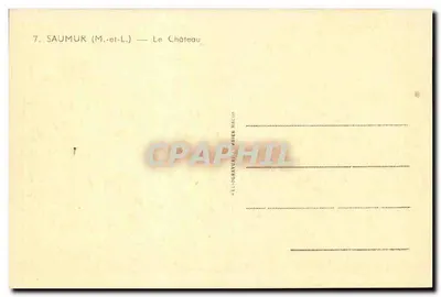 Saumur (M.-et-L.) — Zamek — Héliogravure L. Macior — Rewers