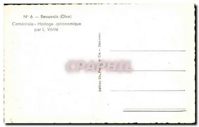 Katedra w Beauvais — Astronomiczny zegar — Wydawnictwo L. Vérité — Rewers