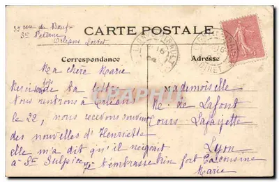 Paryż — Hotel Cluny — L. J. & Cie, wyd., Angoulême-Paryż — Rewers