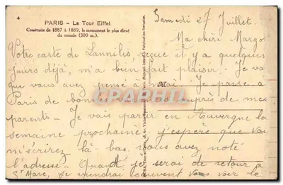Paris - A Torre Eiffel — com estátua de elefante — edit. Mona — Verso